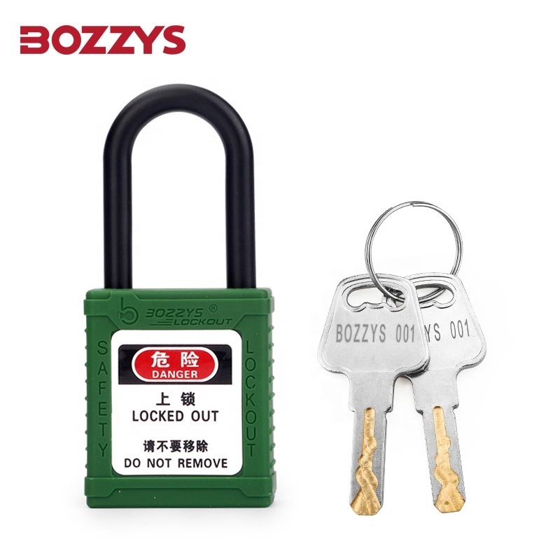 BOZZYS Blue Safety Nylon padlock 38mm with Industrial Keyed Alike and Master Keyed dust-proof Safety Padlock