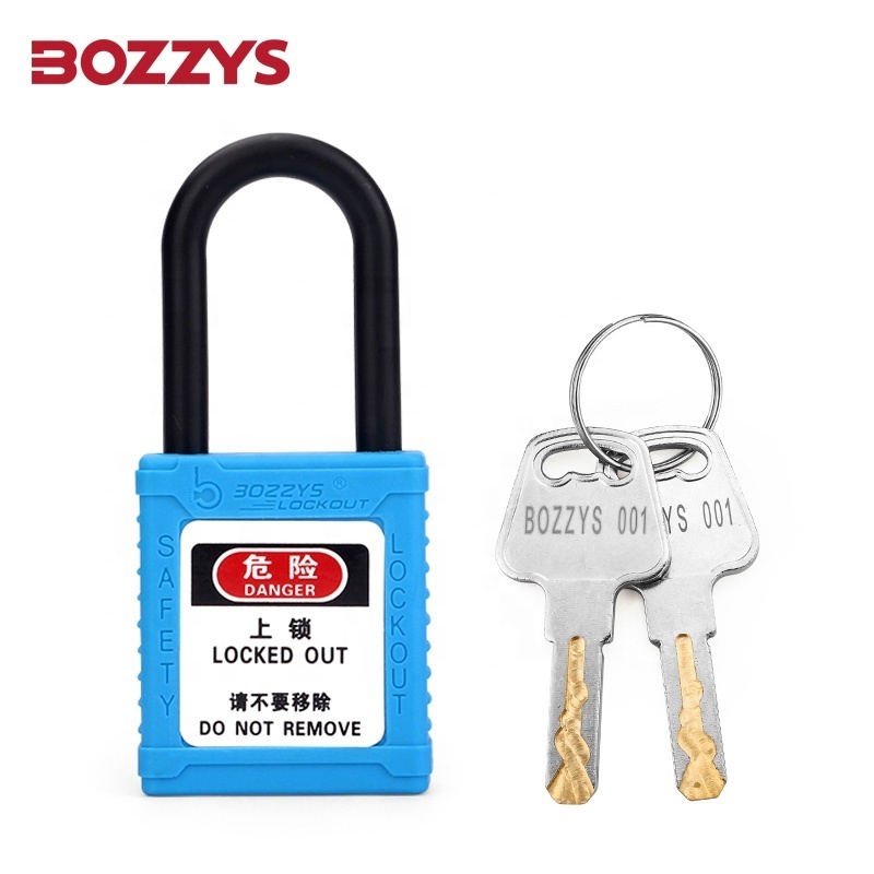 BOZZYS Zenex Composite Master Lock Safety Lockout Padlocks with 6.2*38MM Nylon Shackle