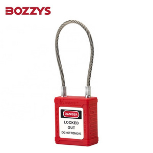 BOZZYS Cable Lockout Padlock with Cable 150mm for Unusual Equipment that Cannot be Locked with Traditional Equipment