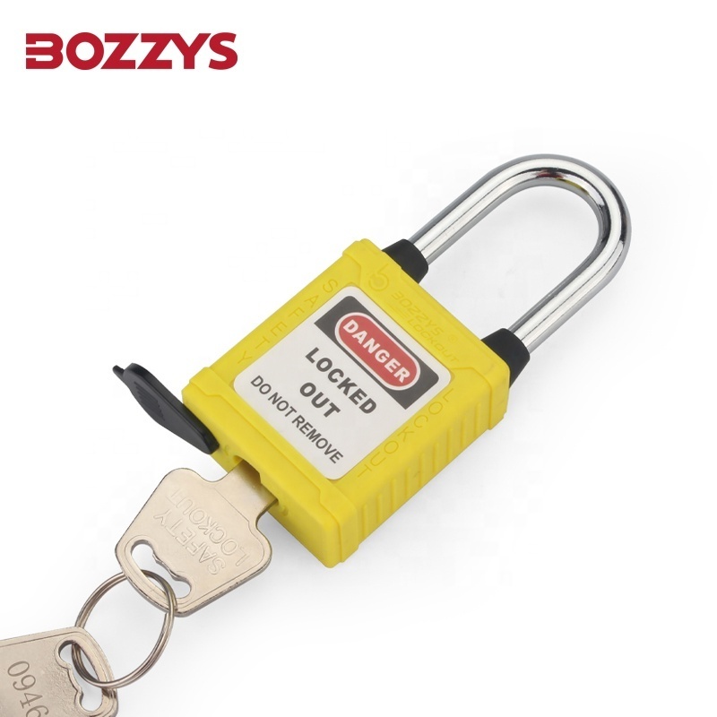 38MM  Red OEM Manufacturer Dust-proof Cover Safety  Master Lock Padlock for Industrial Lockout-tagout Use on Conductive Areas