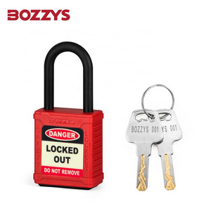 6.2*38MM Nylon Shackle and Nylon Lock body Safety Padlock With Keyed Alike For Lockout of Industrial Electrical Equipment