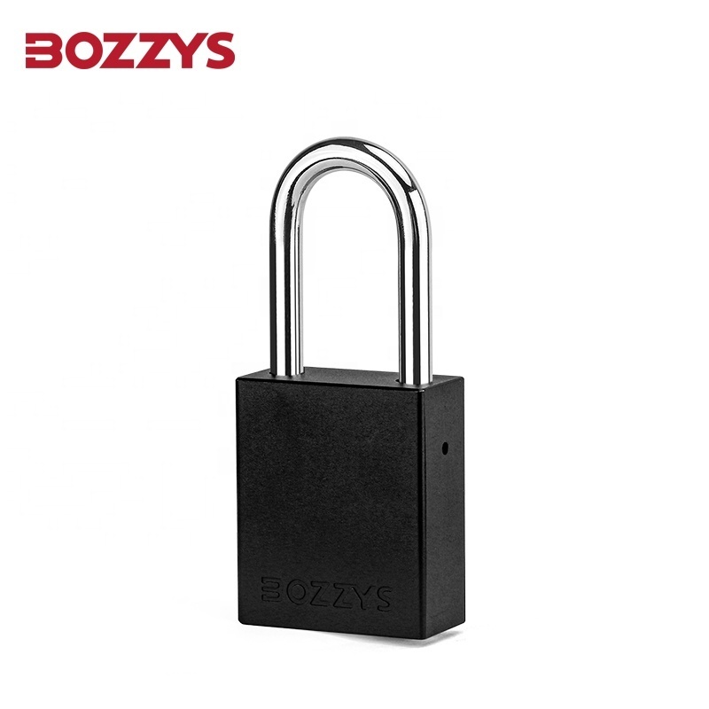 Anti-UV Bright Anodized Aluminum Padlock with 6.2*38mm Hardened Steel Shackle For lndustria Lockout-Tagout