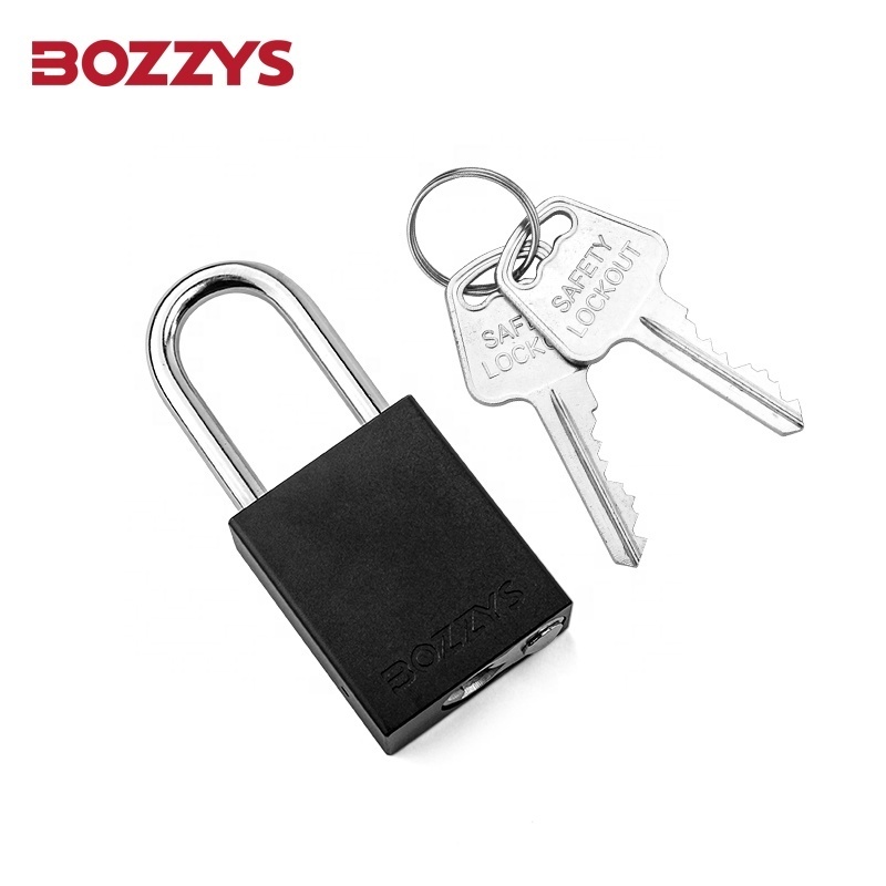 Anti-UV Bright Anodized Aluminum Padlock with 6.2*38mm Hardened Steel Shackle For lndustria Lockout-Tagout