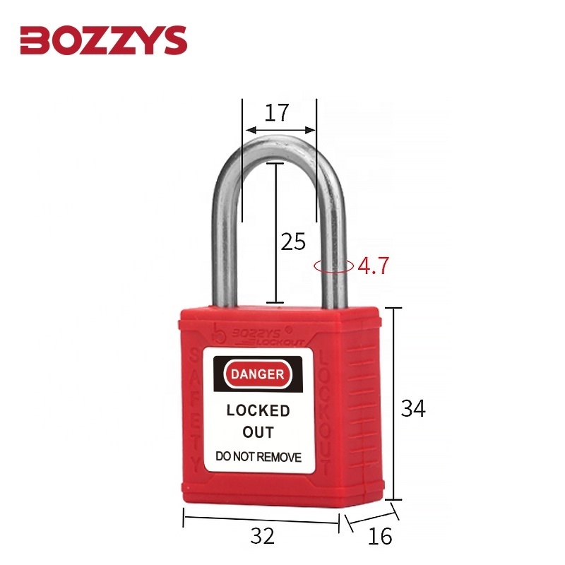 High Quality Blue 25MM Steel Safety Lockout Padlocks with  Master Keyed for Industrial Lockout-tagout and Equipment Overhaul