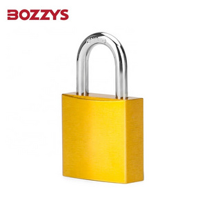 Yellow Mini Anodized Surface Bright Color and Corrosion Resistant Metal Lock Shackle 20mm Aluminum  Safety Padlock