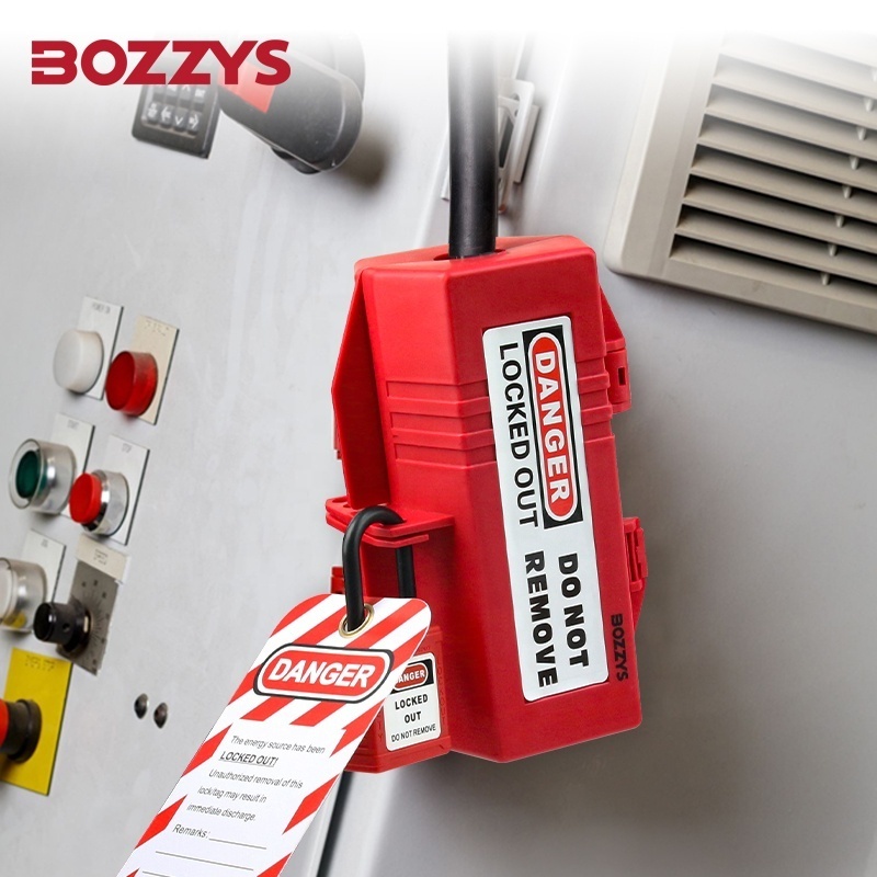 BOZZYS High Quality Electrical Plug Safety Lockout Device for Cables with a Dia. of 25mm