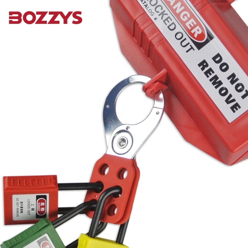 BOZZYS Industrial Safety Lockout Hasp Devices with padlocks hole for Overhaul of Industrial Equipment to Prevent Misuse