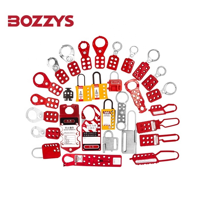 BOZZYS Industrial Safety Lockout Hasp Devices with padlocks hole for Overhaul of Industrial Equipment to Prevent Misuse