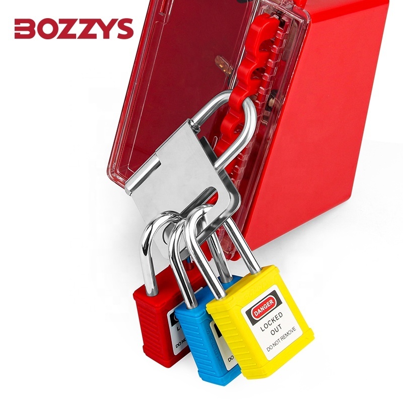 BOZZYS Industrial Safety Lockout Hasp Devices with padlocks hole for Overhaul of Industrial Equipment to Prevent Misuse