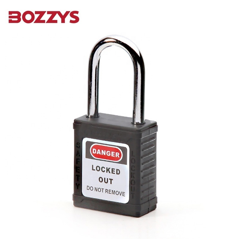 Keyed Alike 38MM Safety Padlocks with Custom laser coding and label for Industrial lockout-tagout use on conductive areas