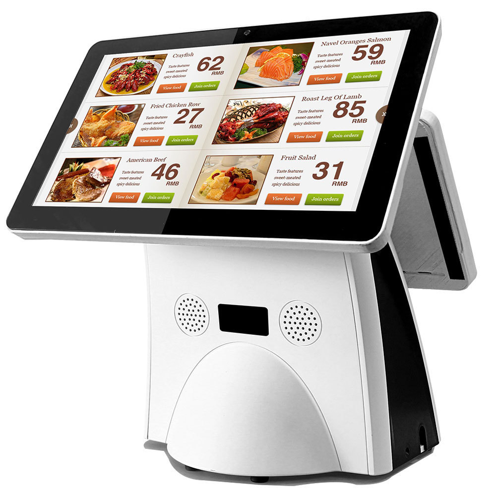 OEM ODM Market Restaurant Retail Cash Register Touchscreen All In One POS Systems Machine With Dual Screen System