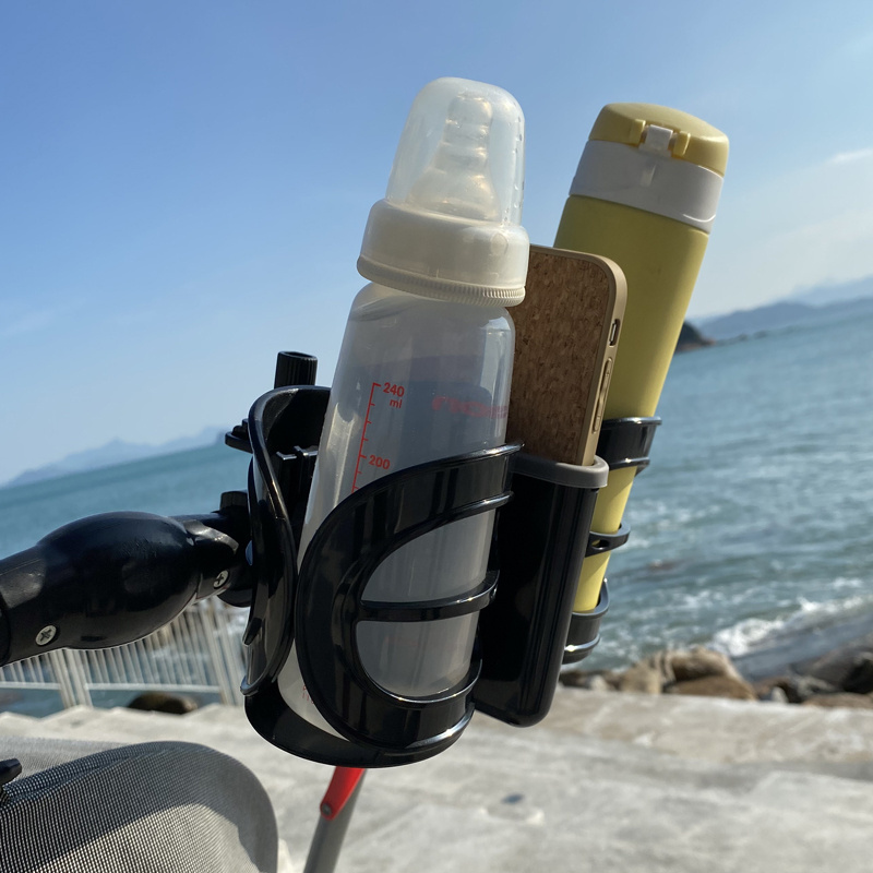 Stroller Cup Holder Pram Bottle Coffee Drink Wine Beach Double Cup Holder for Chair Desk Outdoor  Sand Camping Sun Umbrella Tube