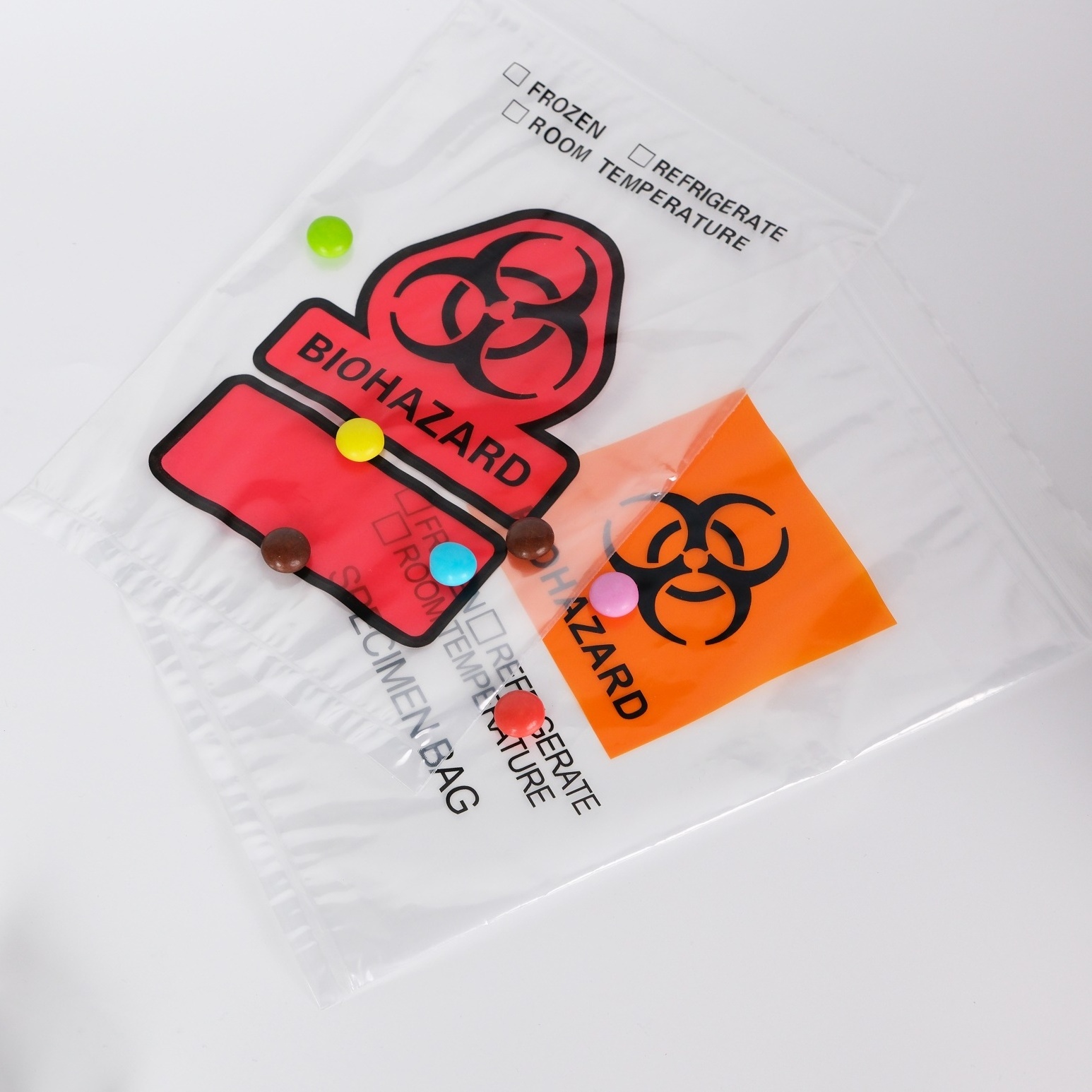 BPB Hot Selling Ziplock Lab Zipper Bio Hazard Biohazard Specimen Transport Poly Specimen Bag