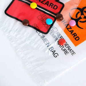 BPB Hot Selling Ziplock Lab Zipper Bio Hazard Biohazard Specimen Transport Poly Specimen Bag