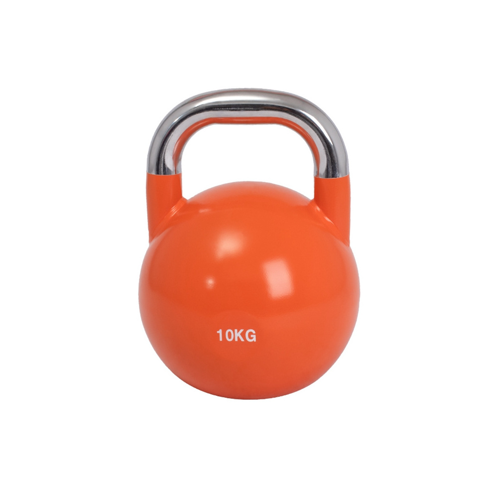 Home Gym Fitness Competition Kettle Bell Custom Logo Cast Iron Kettlebell Set with Grip