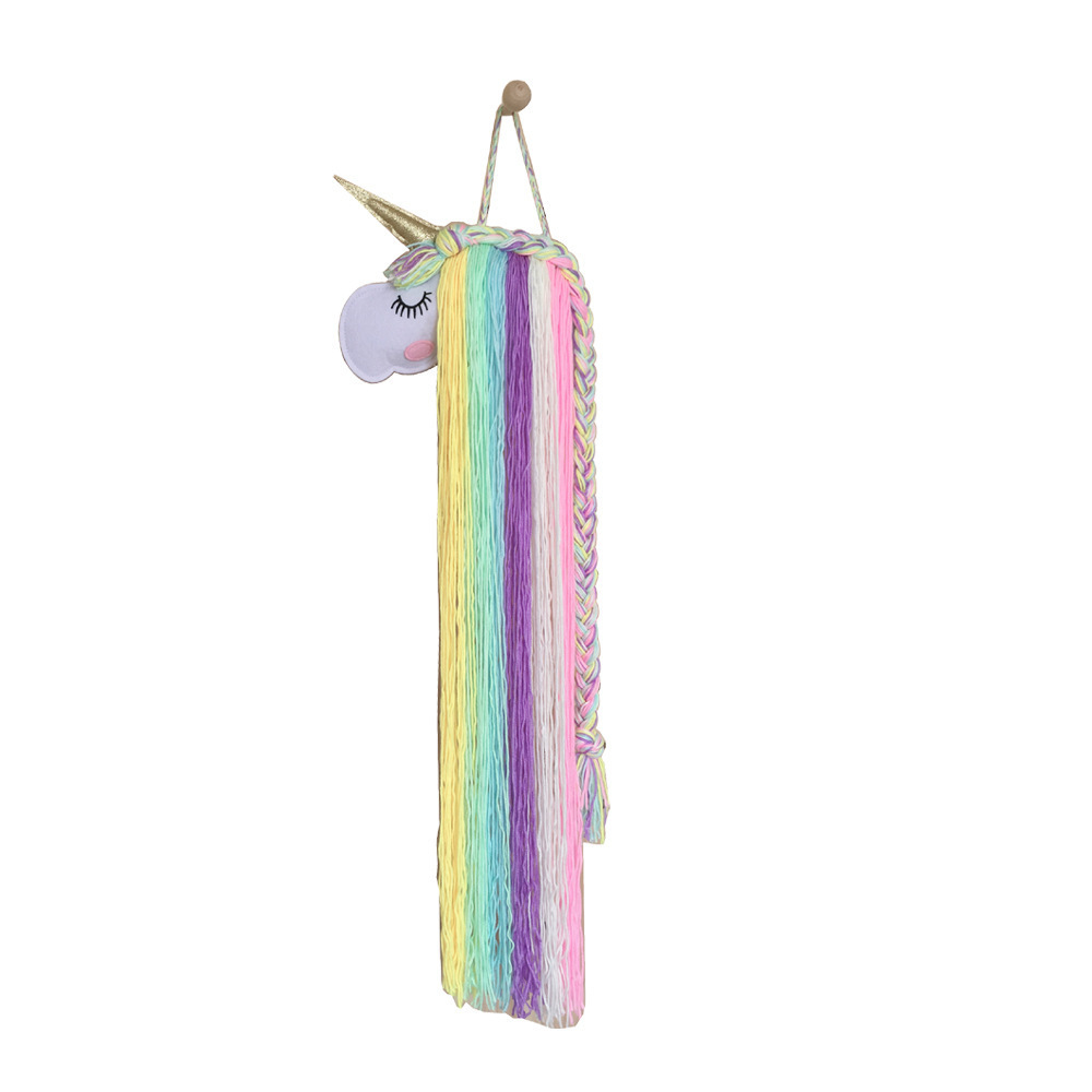 2023 Felt Unicorn Hair Bow Holder for Girls Wall Hanging Decor and Baby Hair Clip Hanger Organizer Kids Wall Decor