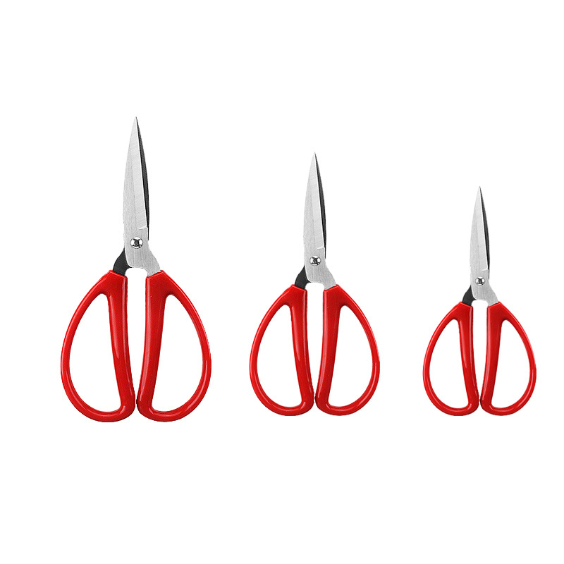 Sharp Tailor Scissors Cutting Paper  Household Family Stainless Steel Scissors Red Multifunctional Scissors Hand Tool Shears