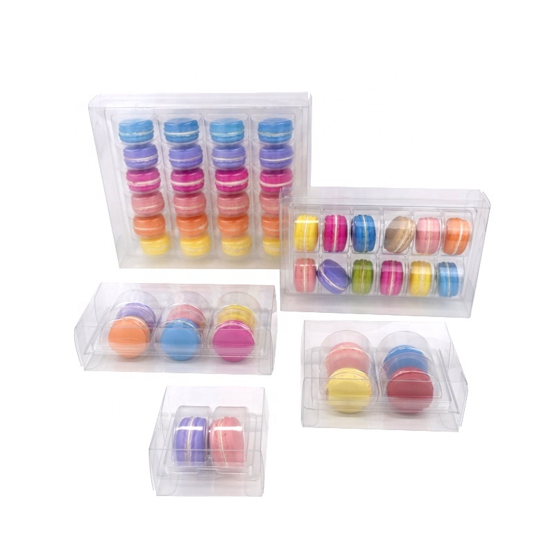 2 4 6 12 24 Macaron Clear Plastic Packaging Box Macaroons Inserts Blisters Tray With Transparent Boxes