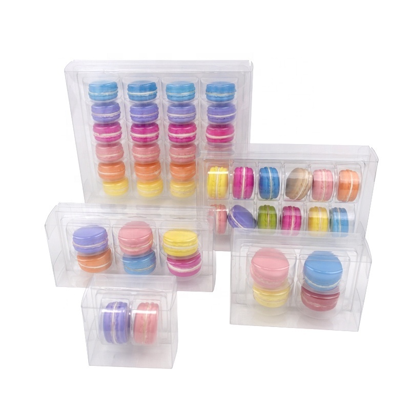 2 4 6 12 24 Macaron Clear Plastic Packaging Box Macaroons Inserts Blisters Tray With Transparent Boxes