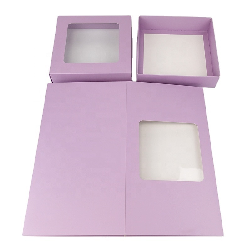 Custom Design Square 8 10 12 inch tall tiered cake paper boxes for wedding favor dessert packaging