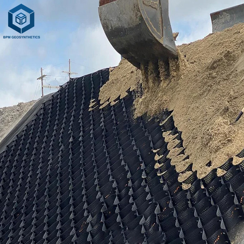 Well-made driveway stabilizer geocell stable geocell mesh stone gravel stabilizer/soil stabiliser geocell BPM Geosynthetics