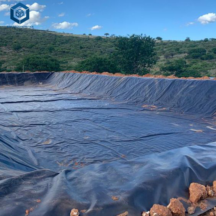 Wastewater Lagoons Plastic Waterproof Geomembrane 2mm HDPE Liner Roll for Mining Projects in Chile