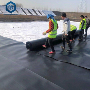 HDPE Plastic Pond Liner Waterproof Smooth PE Geomembrane 1.5mm Black Plastic Geomembrane Manufacturer in China