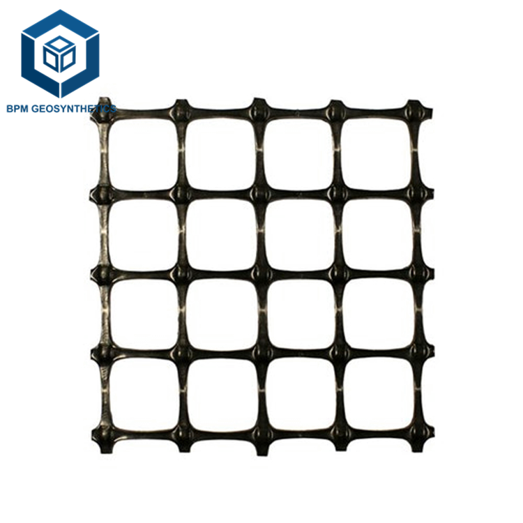 800-100KN Polyester Geogrid PET Uniaxial Geogrid with PVC Coating for Slope Protection Railway Road Construction