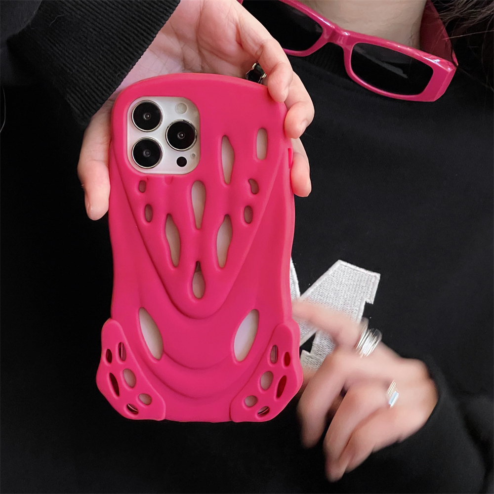 Low price of Brand new hollow shoes phone case cooling silicone phone case protection soft cover for iphone BQC CASE