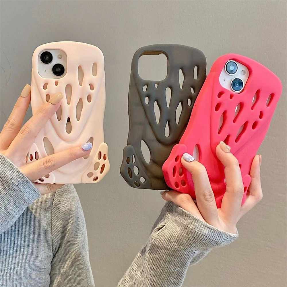 Low price of Brand new hollow shoes phone case cooling silicone phone case protection soft cover for iphone BQC CASE