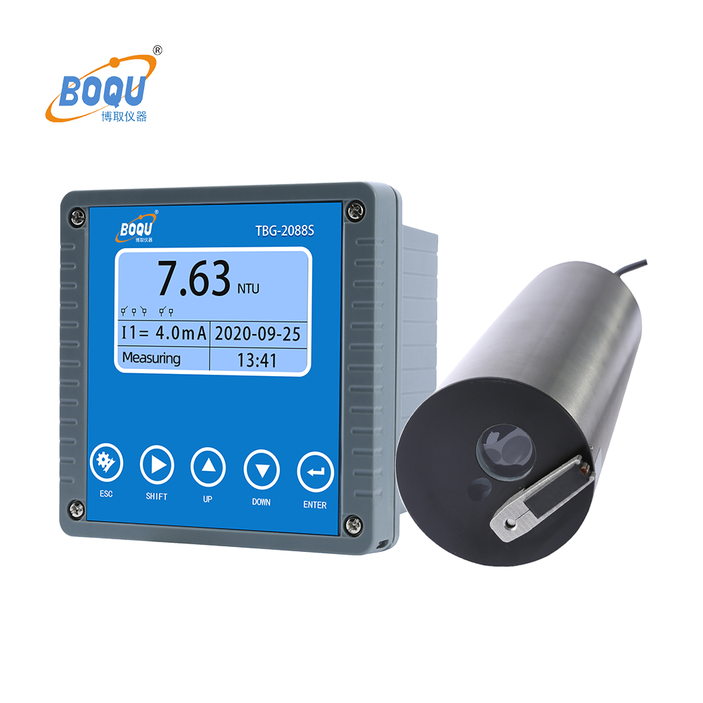 BOQU TBG-2088S Industrial Waterworks Inlet 0.01-4000 NTU Online Water Quality ntu mlss Turbidity Controller