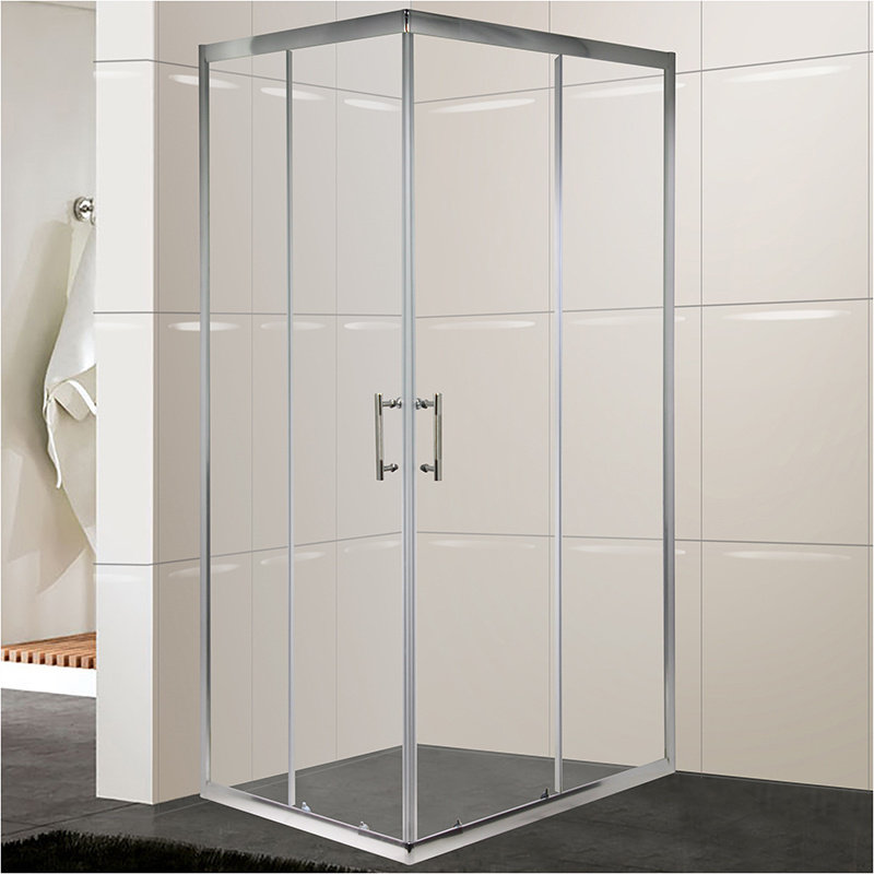 double door shower enclosure 2 sided glass frameless shower door kits glass hinged shower door