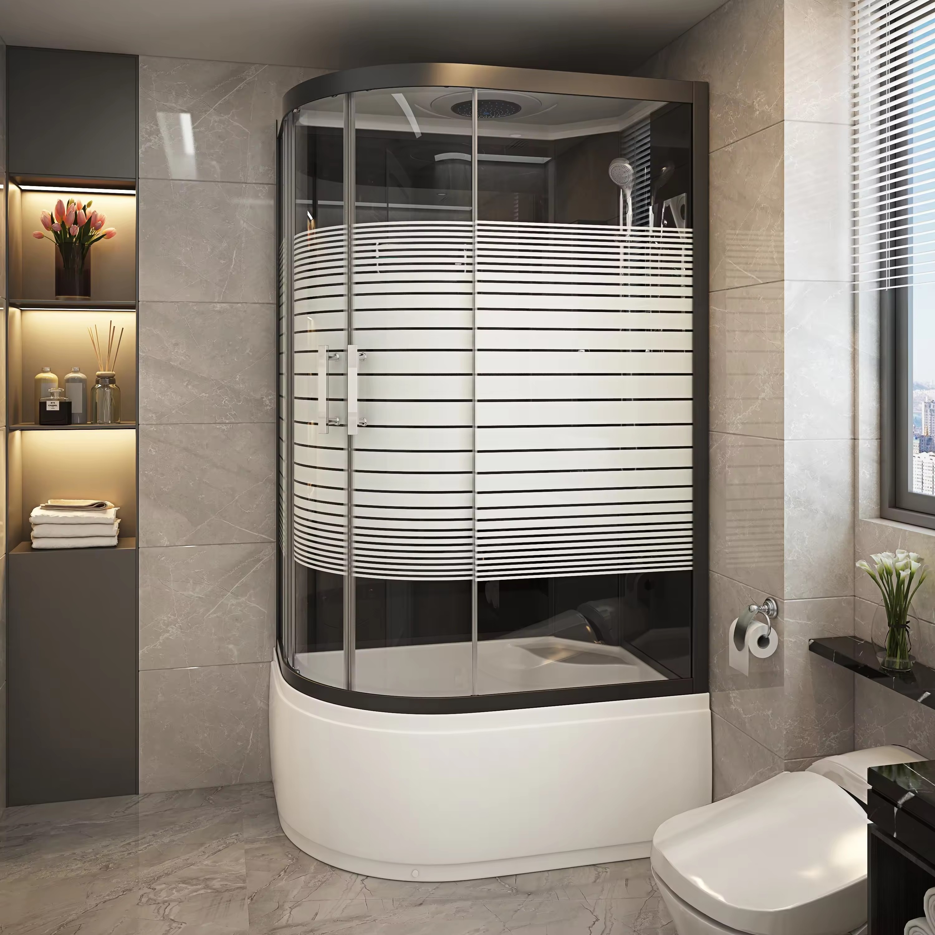 prefab bathroom unit with bathtub bathtub shower combo in one room massage bathtub shower room steam shower cabin