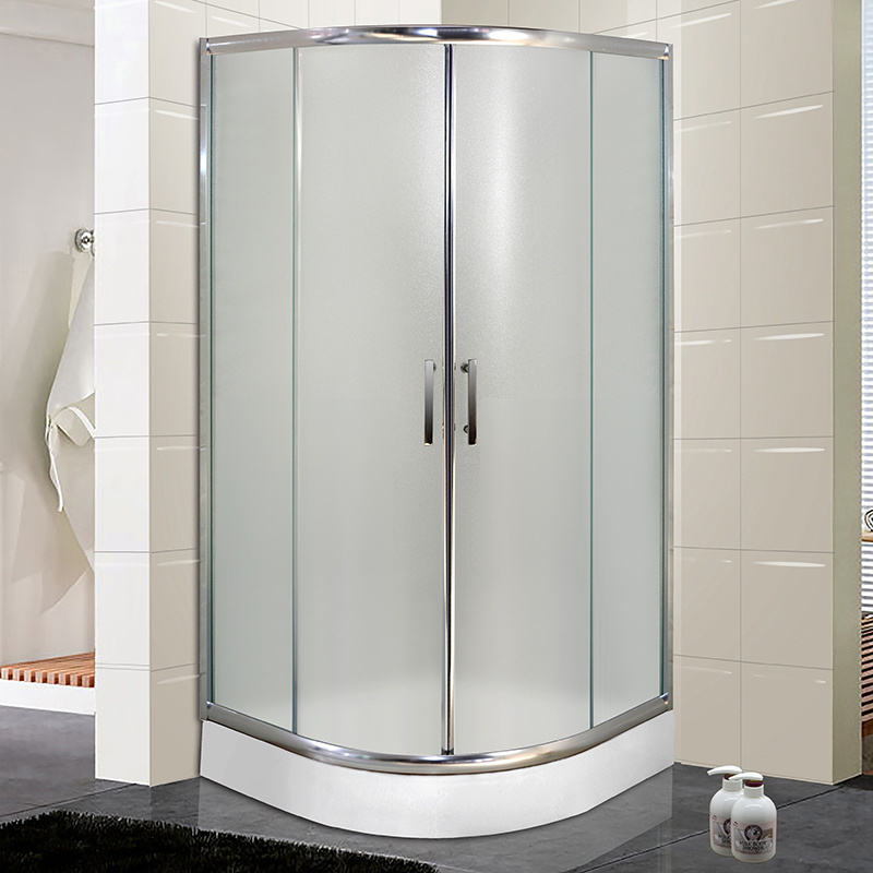 simple corner framed frosted bathtub sliding door round quadrant showers enclosure set