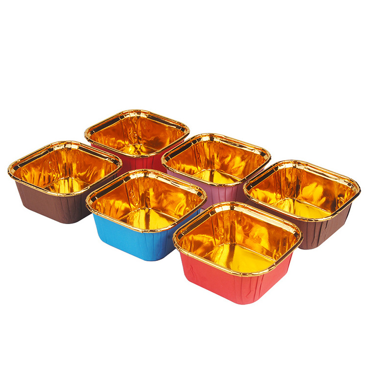 Disposable Food Grade greaseproof square bakeware suppliers disposable rectangular Paper bake loaf mould