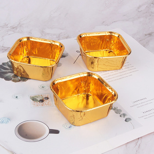 square Foil Cupcake disposable muffin liner baking cup cake paper Aluminum Cupcake for party