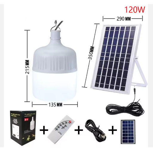 Factory Outdoor Warehouse Smart Camping Bulb Light Remote Control LED Solar Light Bulbs Indoor Led Bulb Waterproof  50W