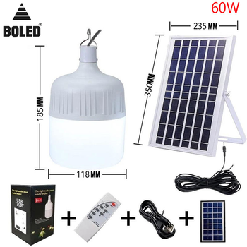 Led Rechargeable Solar Lights Usb Charging Solar Emergency  Bulb Solar Panels Camping Lamp portable Charging Solar Bulb