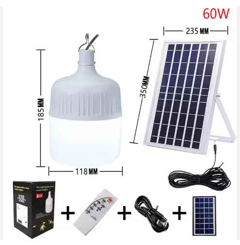 Factory Outdoor Warehouse Smart Camping Bulb Light Remote Control LED Solar Light Bulbs Indoor Led Bulb Waterproof  50W