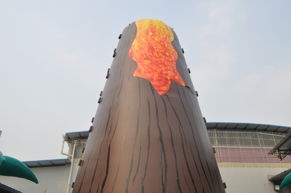 Inflatable volcano island climbing wall, inflatable rock hill walls, inflatable volcano climbing