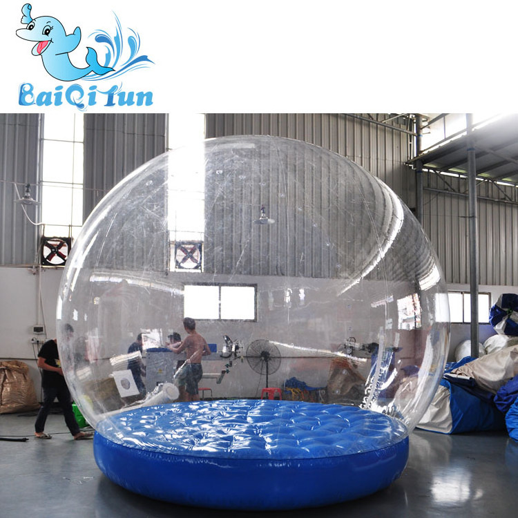 Customized Size Transparent Human Human Snow Globe, Giant Inflatable Snow Globe