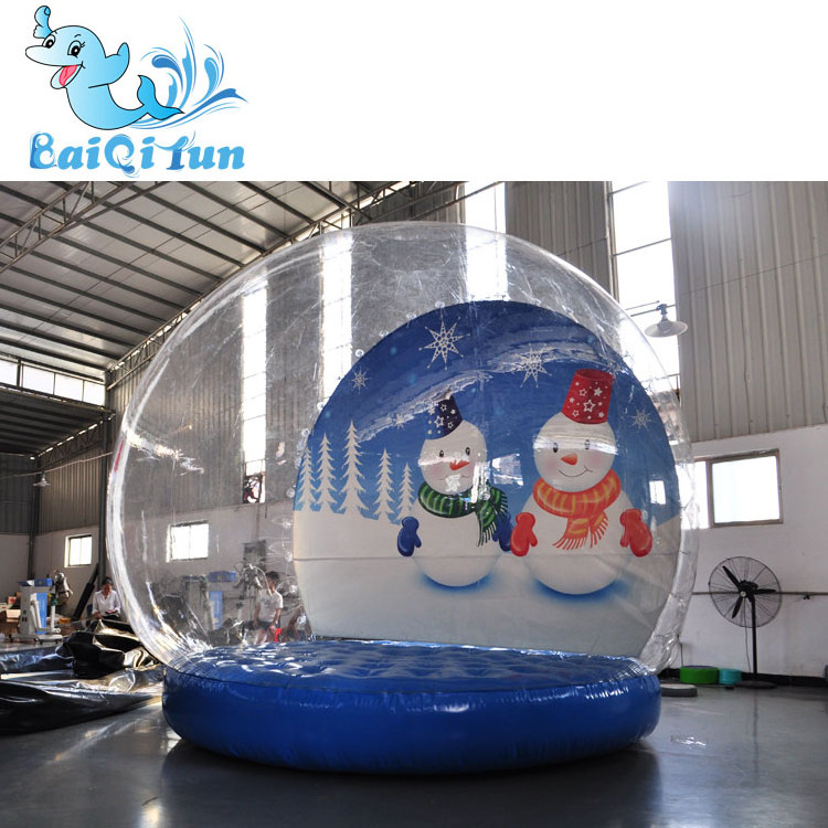 Customized Size Transparent Human Human Snow Globe, Giant Inflatable Snow Globe