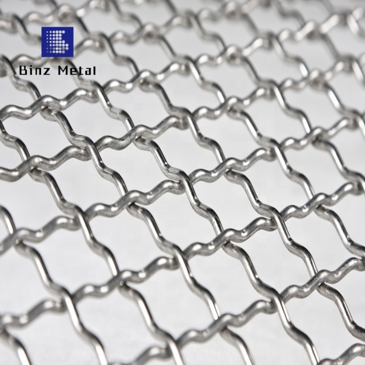 Stainless steel decorative wire mesh metal decorative curtain net crimped wire mesh