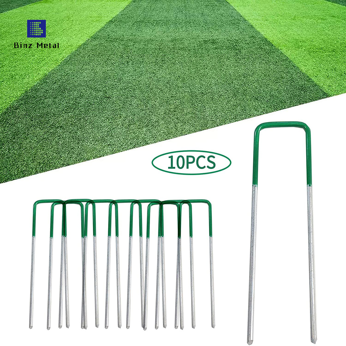 50 pcs 6 inch u shaped steel ground garden stakes sod staples pins pegs for netting vegetables fleece fence plants