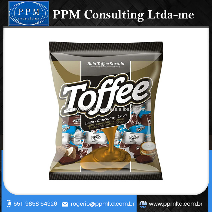 Delicious Toffee Standard Quality Custom Sale flavor round shape Best Jam Gel Bubble Toffee Candy