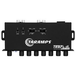 Taramps TEQ 7 Stereo 7-Band Graphic Equalizer RCA Input 2 Channels HPF and LPF Filters Mute Function Car Audio Equalizer EQ