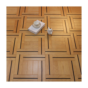 Best Selling Canadian Maple Wood RoseWood Inlay Art Parquet Engineered wood Flooring TAP & GO