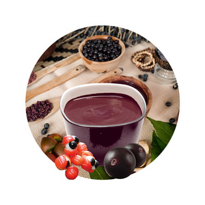 High Concentrated Acai Berry Guarana Pulp Cream Ice Cream Raw Material Frozen Acai Guarana Puree