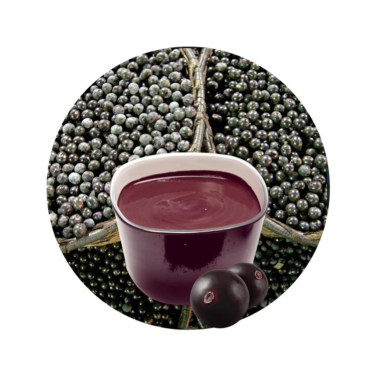 Brazilian Private Label Milk Tea Raw Material Acai Berry Pulp Frozen Organic Acai Berry Puree Supplier