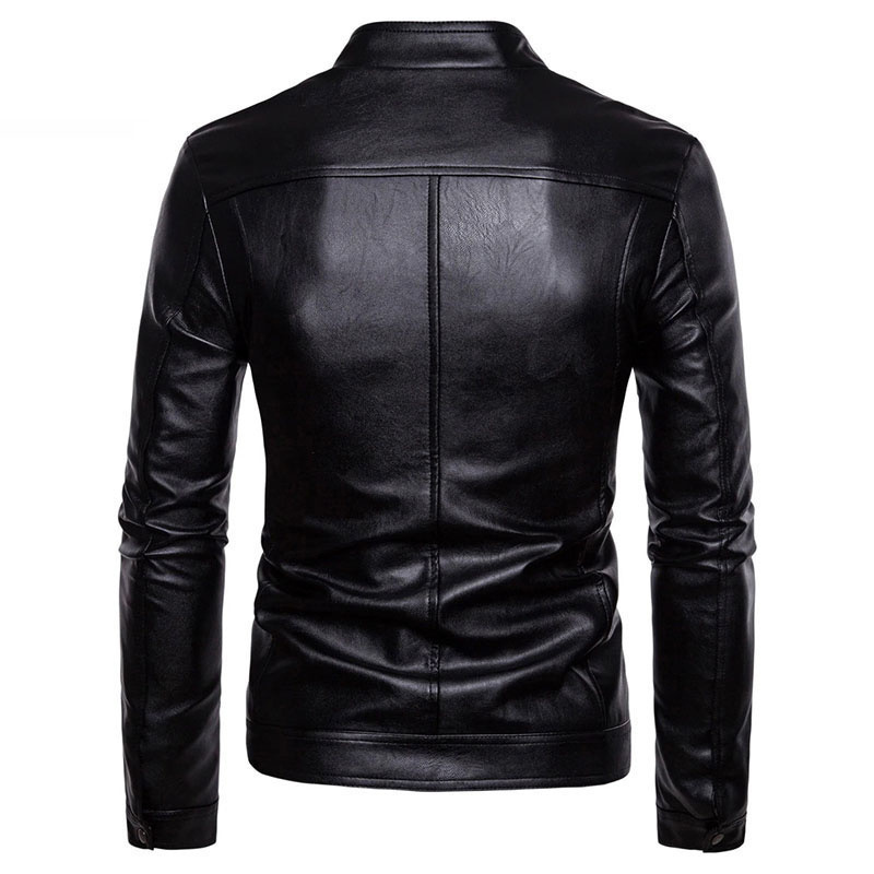 Durable Windproof Men Leather Jacket Top Quality 100% polyester Hot Sales Male Best Design Men Clothing With Competitive Jackets